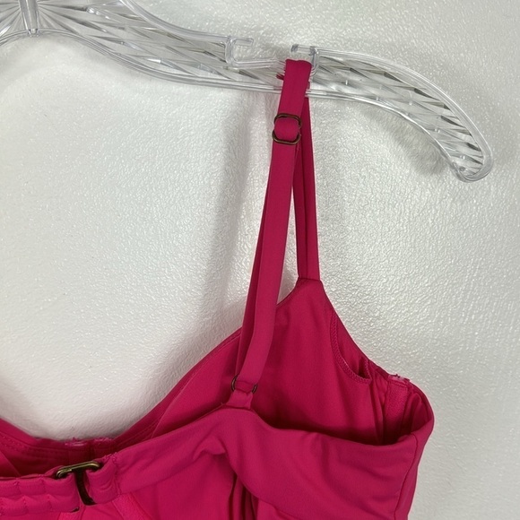 Andie One Piece Swimsuit Women's M NEHI Pink Bermuda Demi Underwire NWT 7746 - Picture 9 of 16